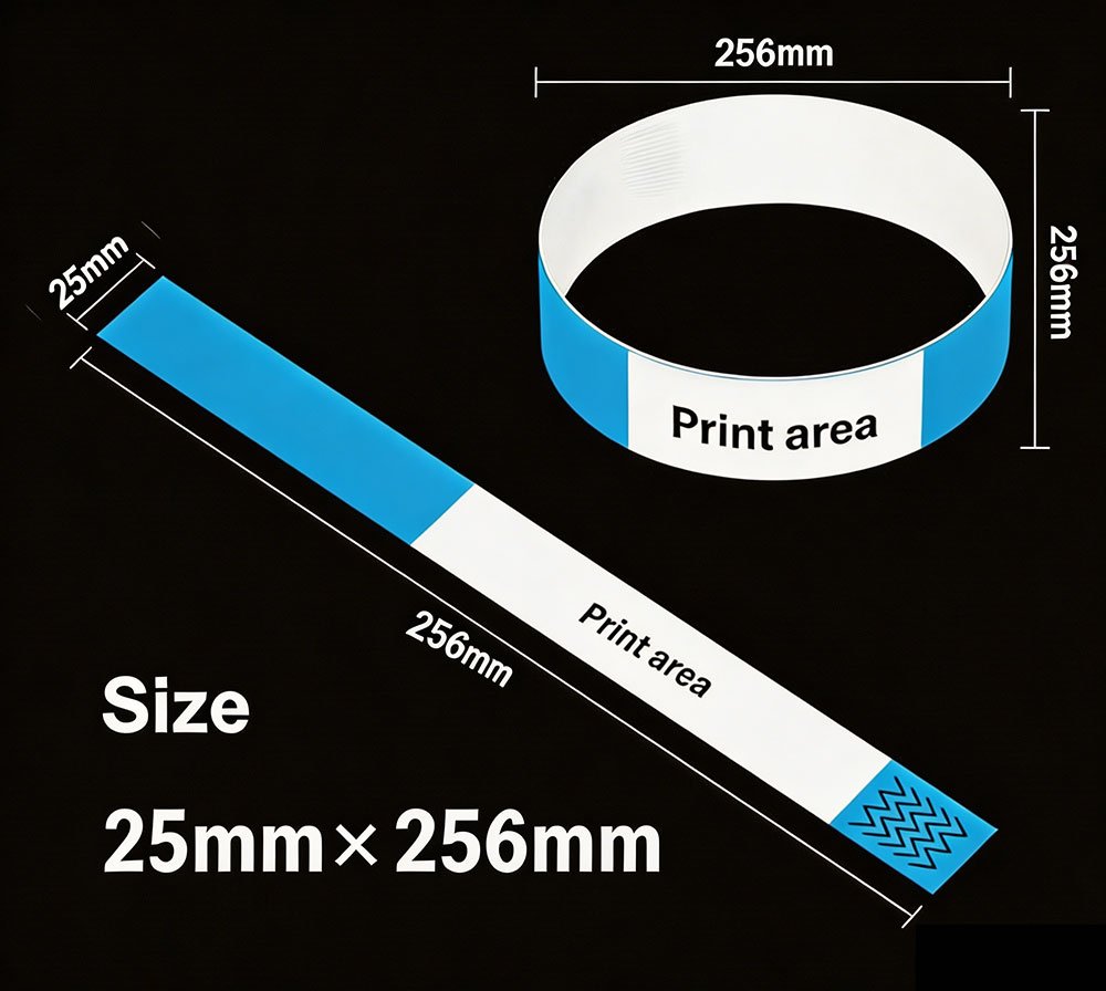 Saiz Gelang Tangan Termal Dewasa 25 x 256 mm