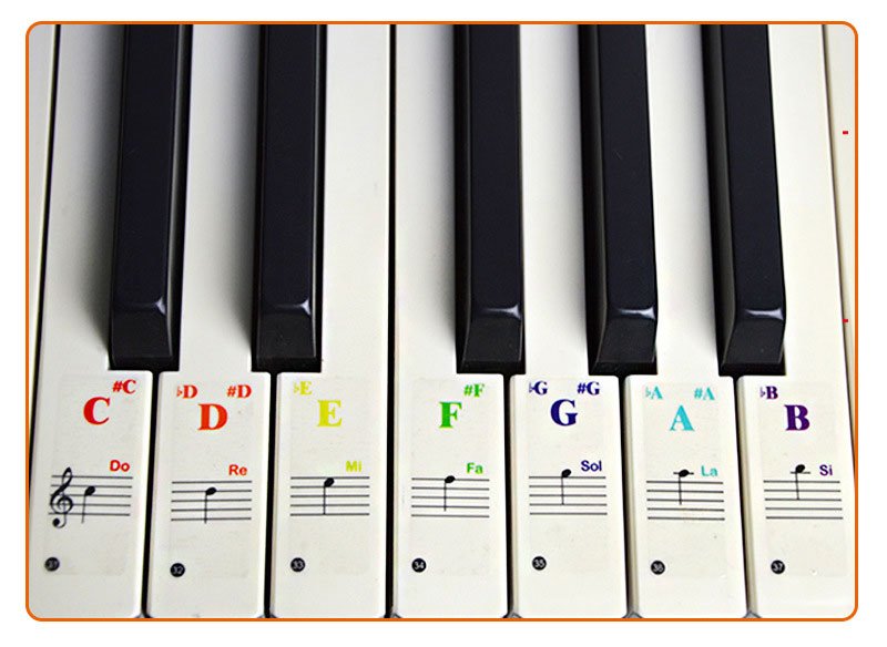 label piano 61 kekunci