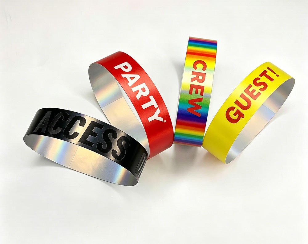 Gelang tangan keselamatan hologram tersuai