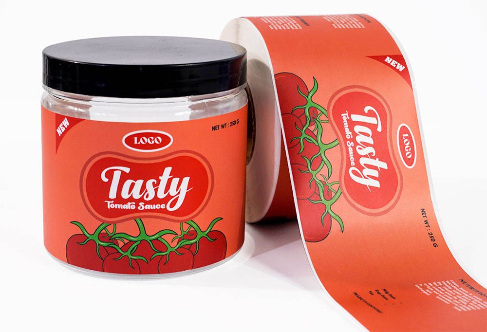 Label pelekat diri makanan
