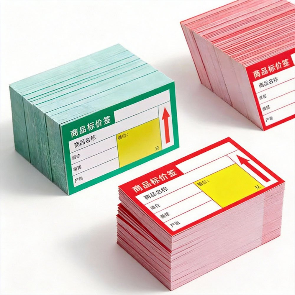 Tag harga MRP label komoditi warna untuk kedai runcit