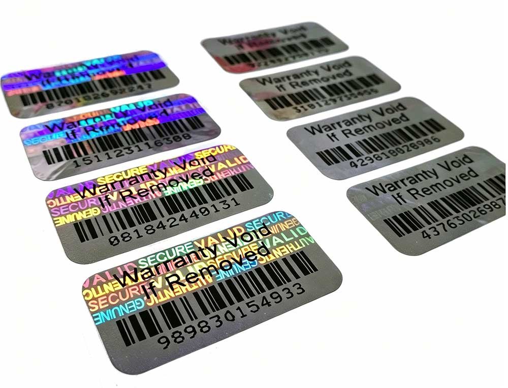 Label Kod Bar Keselamatan Holografik