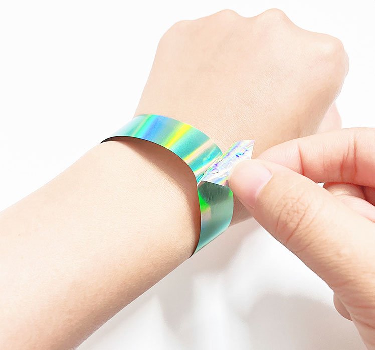 Gelang Tangan Tyvek Penutup Pelekat Lembut