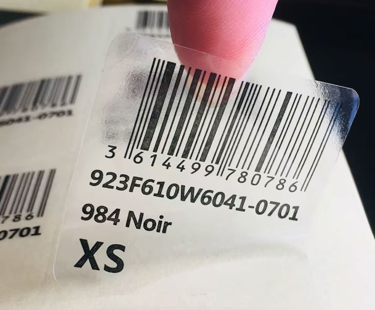 Label Kod Bar Lutsinar Tahan Suhu
