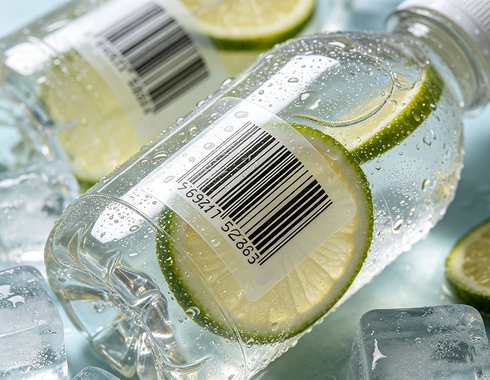 Label Kod Bar Lutsinar untuk Botol